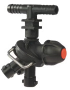 Purkštukų laikikliai su žarnos antgaliu