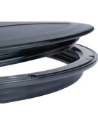 Prisukami bako dangčiai su sriegtu žiedu